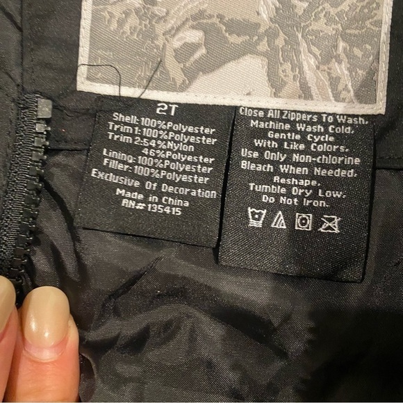 Weatherproof snow bib black 2T unisex winter insulated - Picture 2 of 5